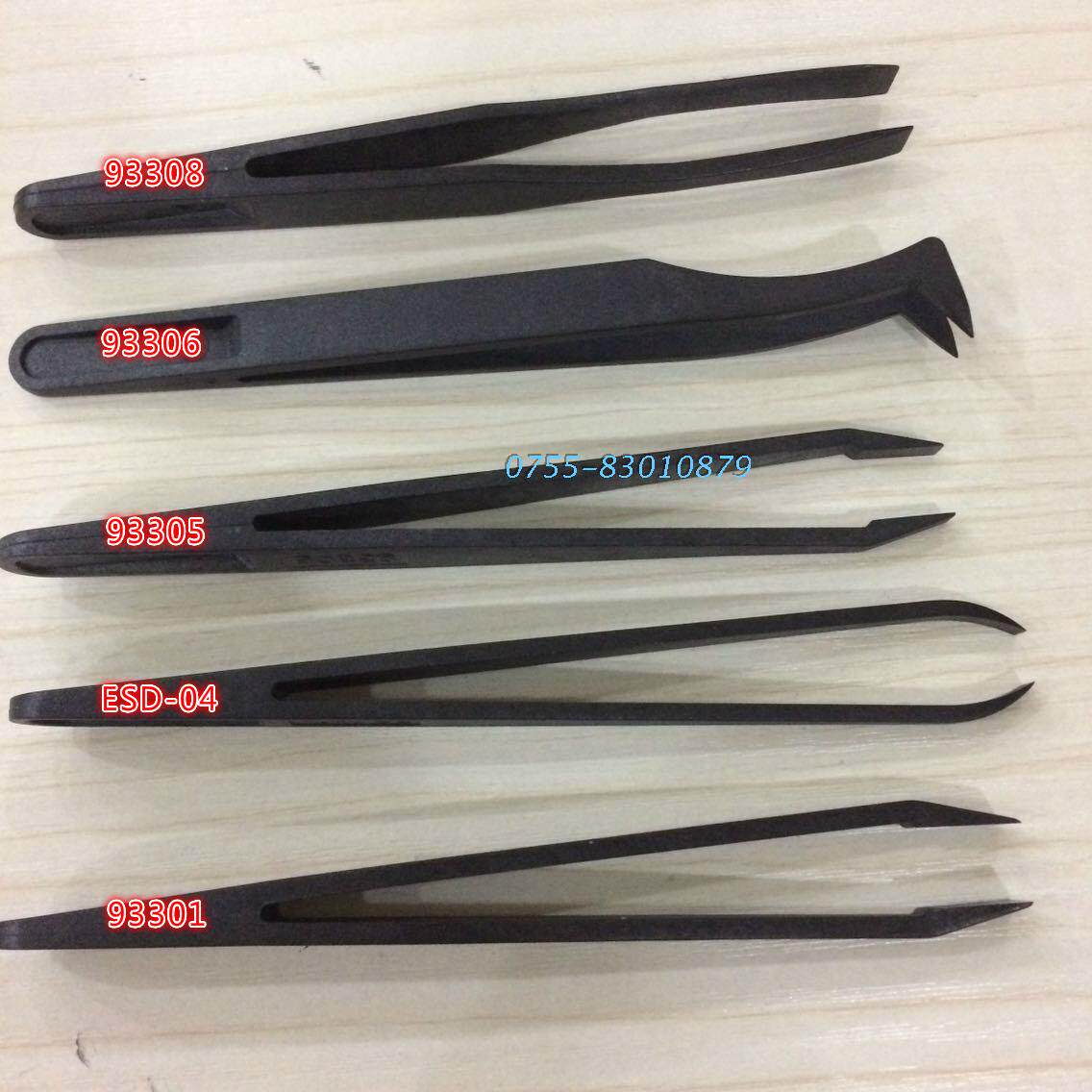 Black lead-free plastic tweezers 93305 screwdriver mobile phone pry bar 93308 anti-static tweezers