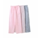 Quần cotton gạc pyjama nam mùa xuân và mùa hè quần mỏng phần cotton nhà quần phụ nữ rộng kích thước dâu tây hoa chống muỗi quần baggy nam Quần tây