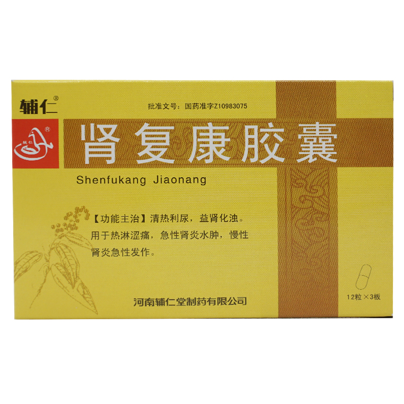 辅仁 肾复康胶囊 0.3g*12粒*3板/盒