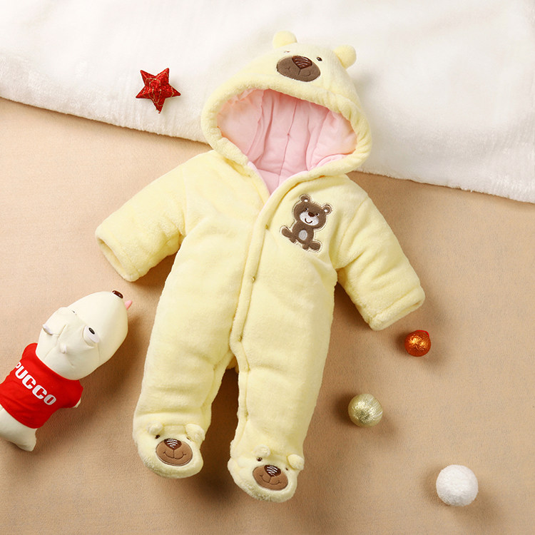 Newborn baby jumpsuit winter cotton-padded clothes to go out children's clothes winter clothes padded clothes for men and women thickened hugging clothes