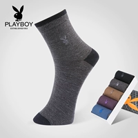 Playboy mùa thu và mùa đông vớ nam vớ len nam ấm áp trong ống thoáng khí khăn thường dày nam vớ cotton màu đen tất nam công sở