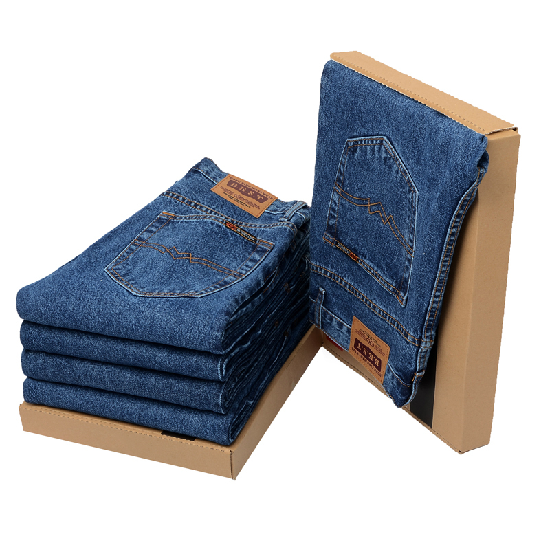 Free Shipping Hongxing Jeans for Middle-Aged Men, Jeans for Elderly Men, Long Pants, Large Size, Loose Fit, Dad Pants
