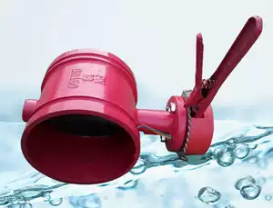 Tianjin Tanggu D81X handle worm gear clamp groove butterfly valve D381X-16 quick installation