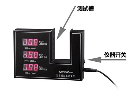 Infrared 1100nm optical transmittance instrument visible light 650nm transmittance meter customized international standard