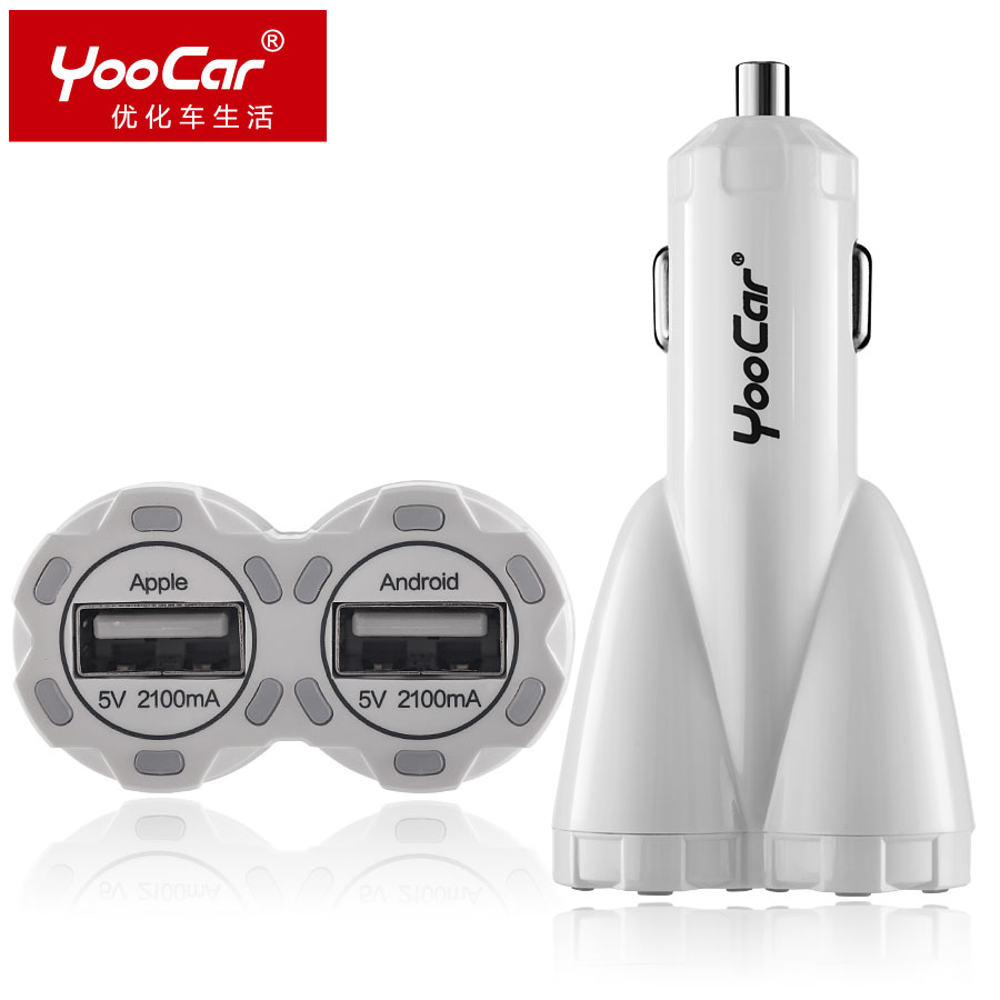 YooCar 手机车载充电器双USB适用于苹果三星安卓汽车车充点烟器
