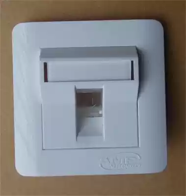 Hot sale AMP AMP AMP network information panel 86 computer phone wall socket RJ45 11 single port Board White
