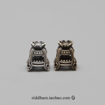 Xitan ~ Tibetan biography re-engraved sterling silver Tibetan Lotus bottle three-way Buddha head pagoda Tibetan ornaments Bodhi beads DIY accessories