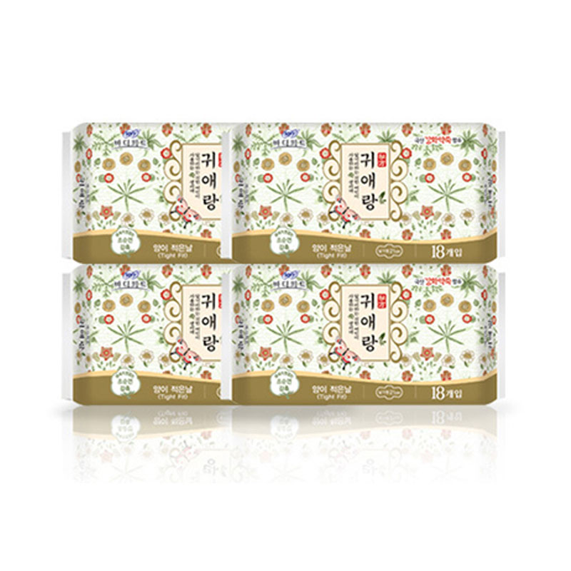 韩国直邮 贵爱娘 中药卫生巾 量少日用210mm*4包 缓解痛经去异味