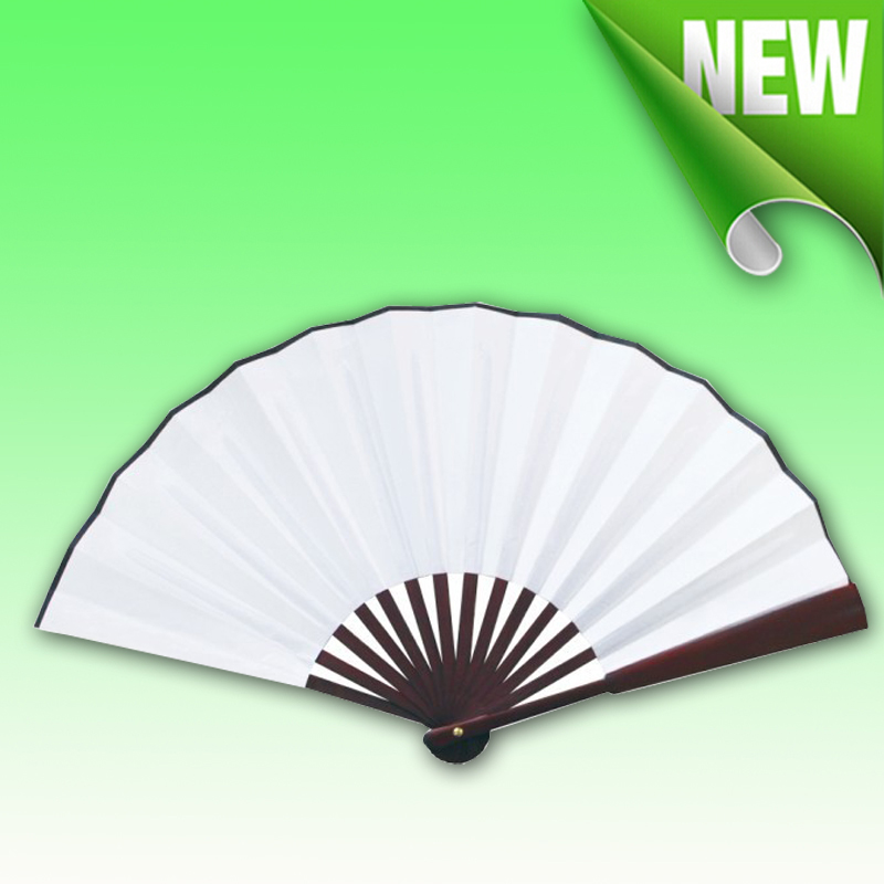 8 inch thermal transfer folding fan consumables DIY personality customized silk cloth folding fan thermal transfer fan new product