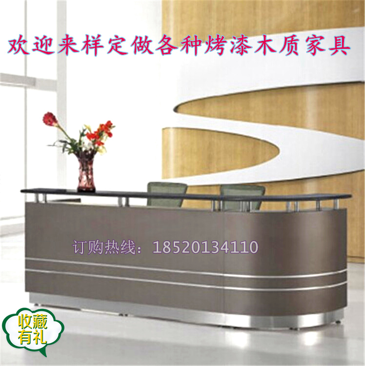 Korean style office furniture reception desk company welcome desk consultation desk reception desk white paint bar