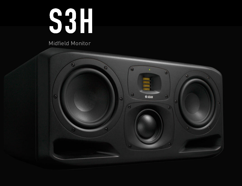 Germany ADAM S3H dual 7-inch studio active 3-way midfield monitor speaker only