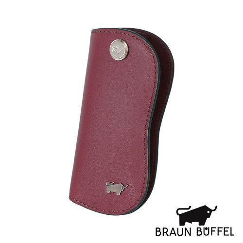 台湾官网直邮进口BRAUN BUFFEL 极简系列素面单锁包（红色）