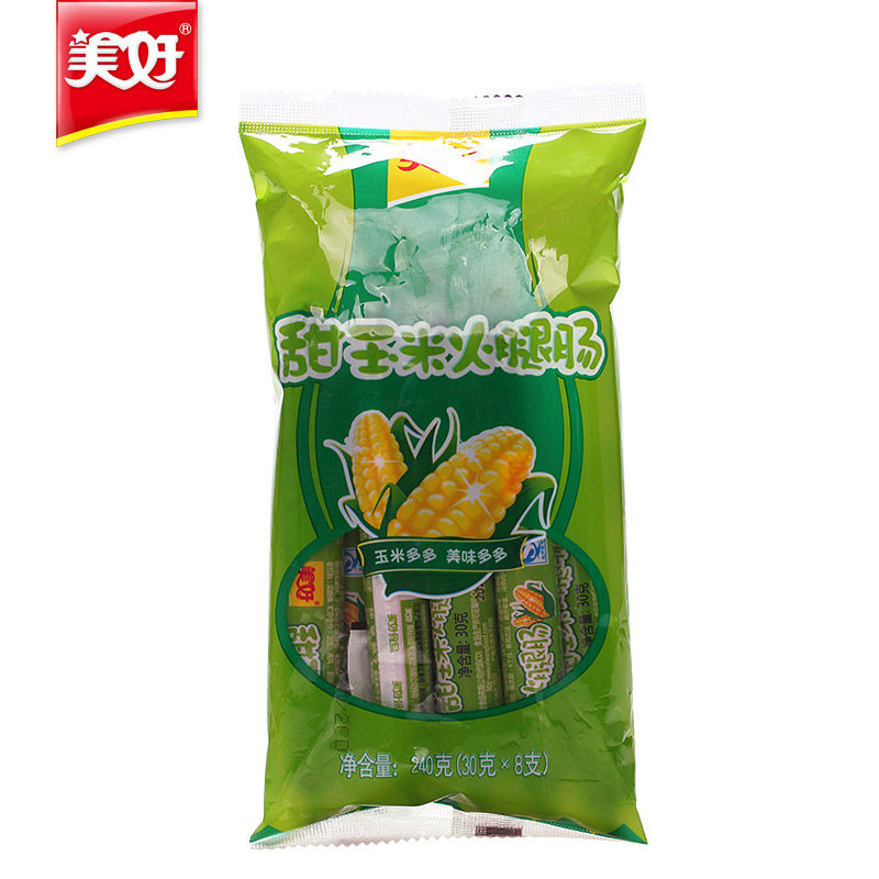 【天猫超市】美好火腿肠甜玉米火腿肠30g*8支肉类休闲零食小吃