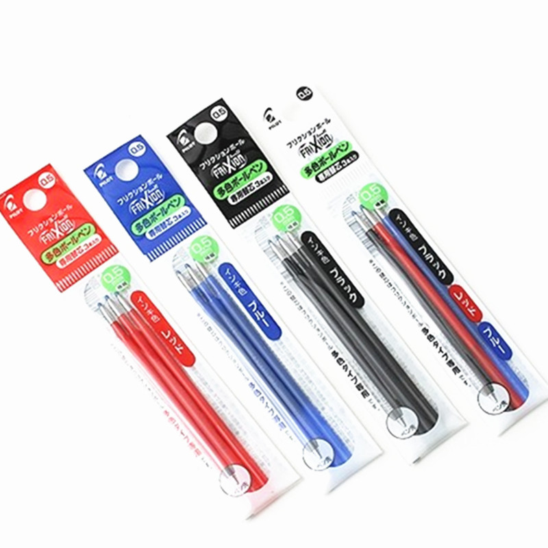 Japanese Pilot three color press scrubbable pen core 0 5 hundred color 3 color rubbable pen special core LFBTRF30EF