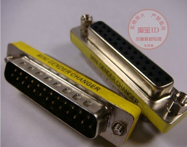 Taiwan head and mouth adapter DB25 pin male to mother head 25 against 25-hole adapter and mouth revolution mother-Taobao