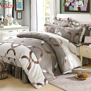 Edie giấc mơ bông giường bao gồm giường phụ, bốn mảnh bông lá sen ren giường váy phong cách giường yn23