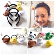 Phụ kiện tóc hoạt hình dễ thương Sally Duck Kenny Rabbit Brown Bear Ban nhạc cao su sang trọng headband clip Tóc xã hội