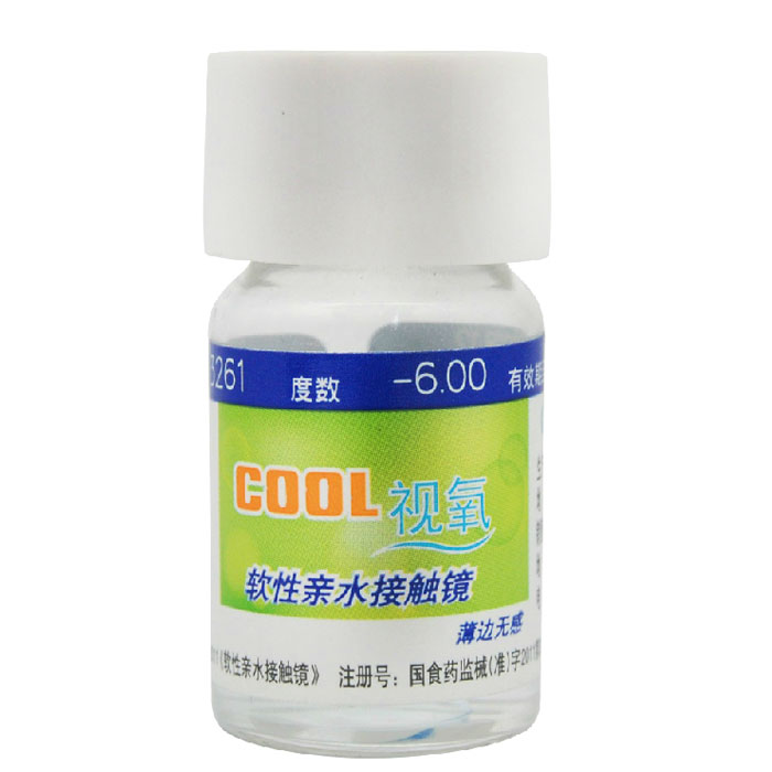 买2赠盒 海昌近视隐形眼镜年抛 COOL视氧 高透氧1片装 TF