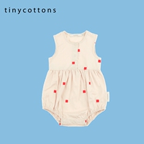 6 Fold Clear Cabin No Deback Tinycottons Baby Girl Sleeveless Conjoined Baby Triangle Climbing Suit