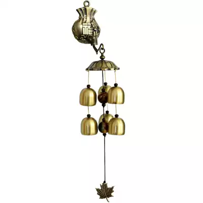 Jubao Fu bag wind bell hanging ornaments door decoration metal pure copper bell shop doorbell creative home accessories