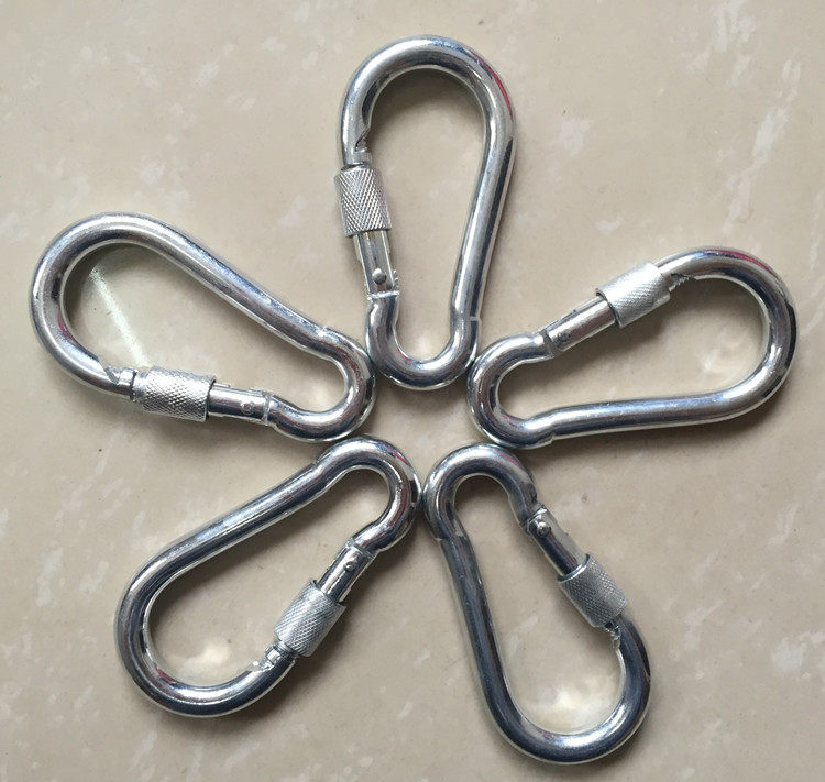 Safety hook stainless steel load-bearing quick hanging buckle rock climbing with mountaineering buckle chain buckle with lock safety buckle-Taobao