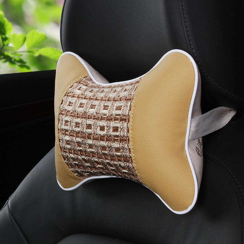 别克专用英朗新君威君越GL8昂科威皮记忆棉头枕 车用靠枕护颈枕