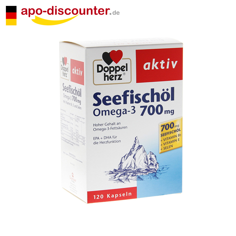 Doppelherz双心Omega3深海鱼油 120粒 调节血脂降三高 德国直邮