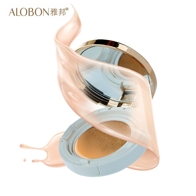 ALOBON/雅邦奢华透润气垫BB粉凝霜15g*2美白遮瑕粉底正品专柜8819