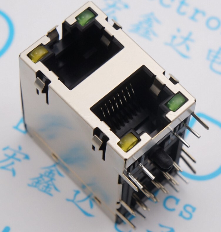 RJ45插座 59B 2*1 2*2 2*4   网络插座 90度双层 带弹片 带灯
