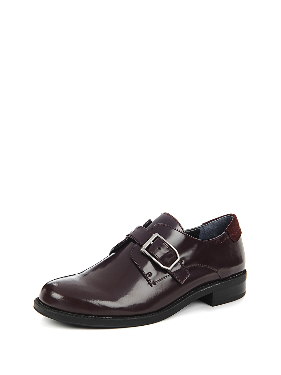 FRANCO SARTO|酒红色针扣搭带低跟鞋