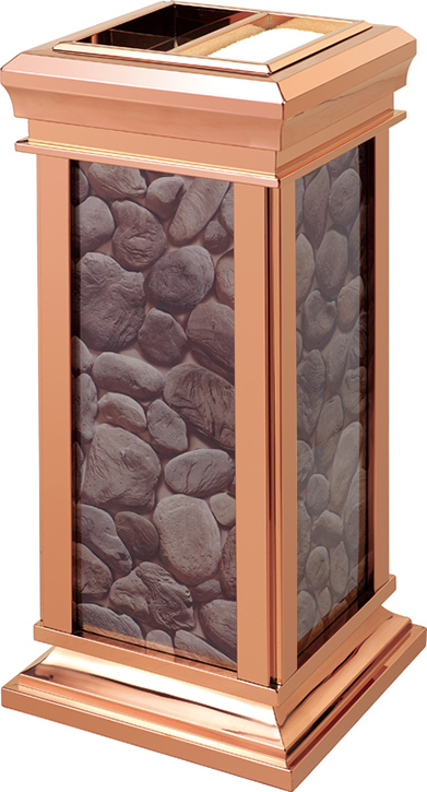 Royal Stainless Steel Upright Hotel Garbage Can KTV Ground Floor Lobby Elevator with Ashtray Bucket