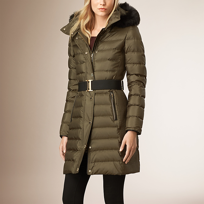 BURBERRY/博柏利狐狸毛装饰羽绒服 39841821