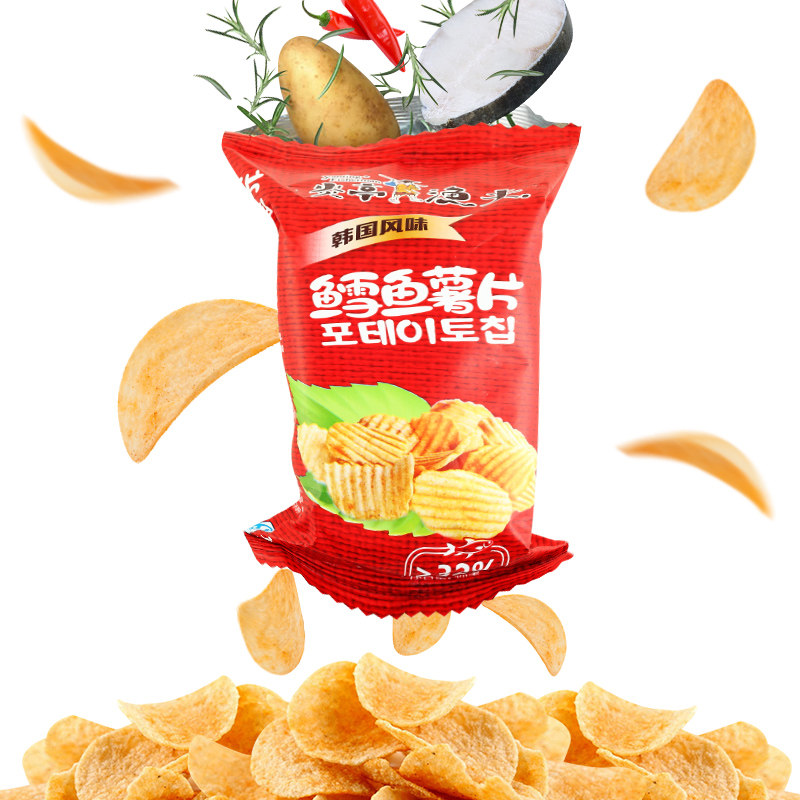 【天猫超市】炎亭渔夫鳕鱼薯片沸腾鱼味33g/袋 特色小食 小吃