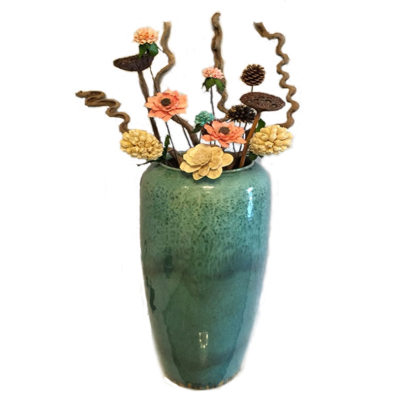 Large vases, dry flower color glaze kiln modern European sitting room decoration to the hotel villa American furnishing articles