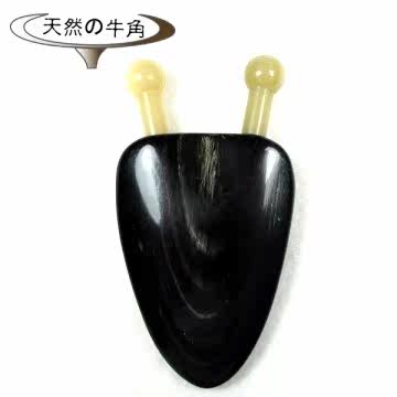 台湾官网直邮进口天然の牛角-蜗牛平面刮痧按摩器