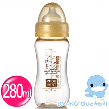 [KU.KU酷咕鸭]PPSU宽口葫芦奶瓶280ml乙支