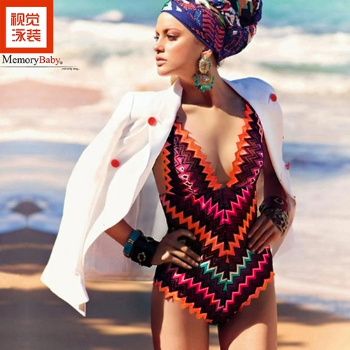 MemoryBaby Digital Pop Printing Youth Bright Resort Swimsuit Slimfun