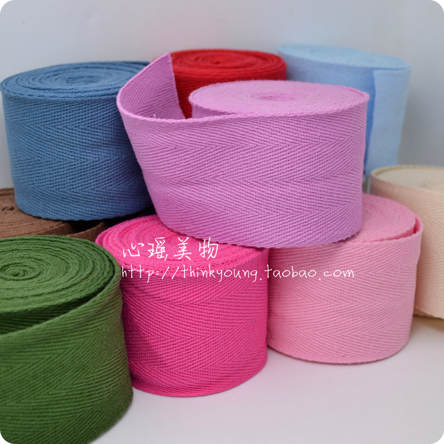 5cm thickened lock edge pure cotton herringbone with white strap cloth Red cotton boutique marching leggings