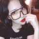 Đàn ông và phụ nữ vuông siêu lớn che gương phẳng trong suốt bé Huachen Yu lưới đỏ với cặp kính hoang dã kinh mat Kính