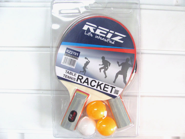 Straight plate flip-flop table tennis racket begs-ping-pong shooting suit finished product take 2 beats for three balls