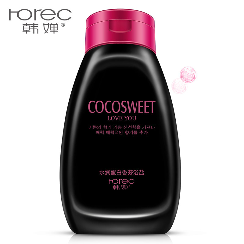 韩婵水润蛋白清透嫩肤香浴盐滋润沐浴露后背深层清洁温和去鸡皮