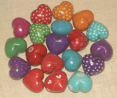 African imports large color characteristic soapstone carving love in Kenya Chinese characteristic gifts
