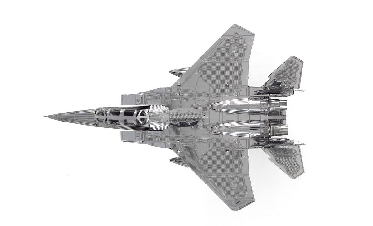 All-metal stainless steel DIY hand-assembled model 3D nano stereo jigsaw puzzle gift F15 fighter ornaments