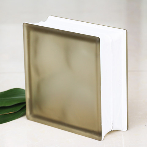 Color primary color hollow glass brick brown Monsanto manufacturer Direct background wall Makeup Room Partition Wall