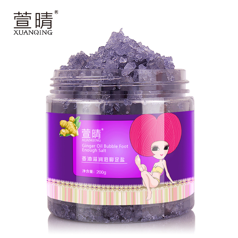 萱晴姜王足浴盐 浴足盐泡脚粉 除脚臭去脚汗气去死皮老茧助眠