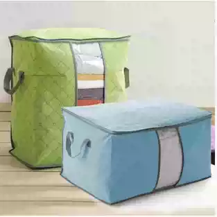 Colorful bamboo charcoal non-woven large quilt storage bag Clothing storage bag storage bag Finishing bag storage bag