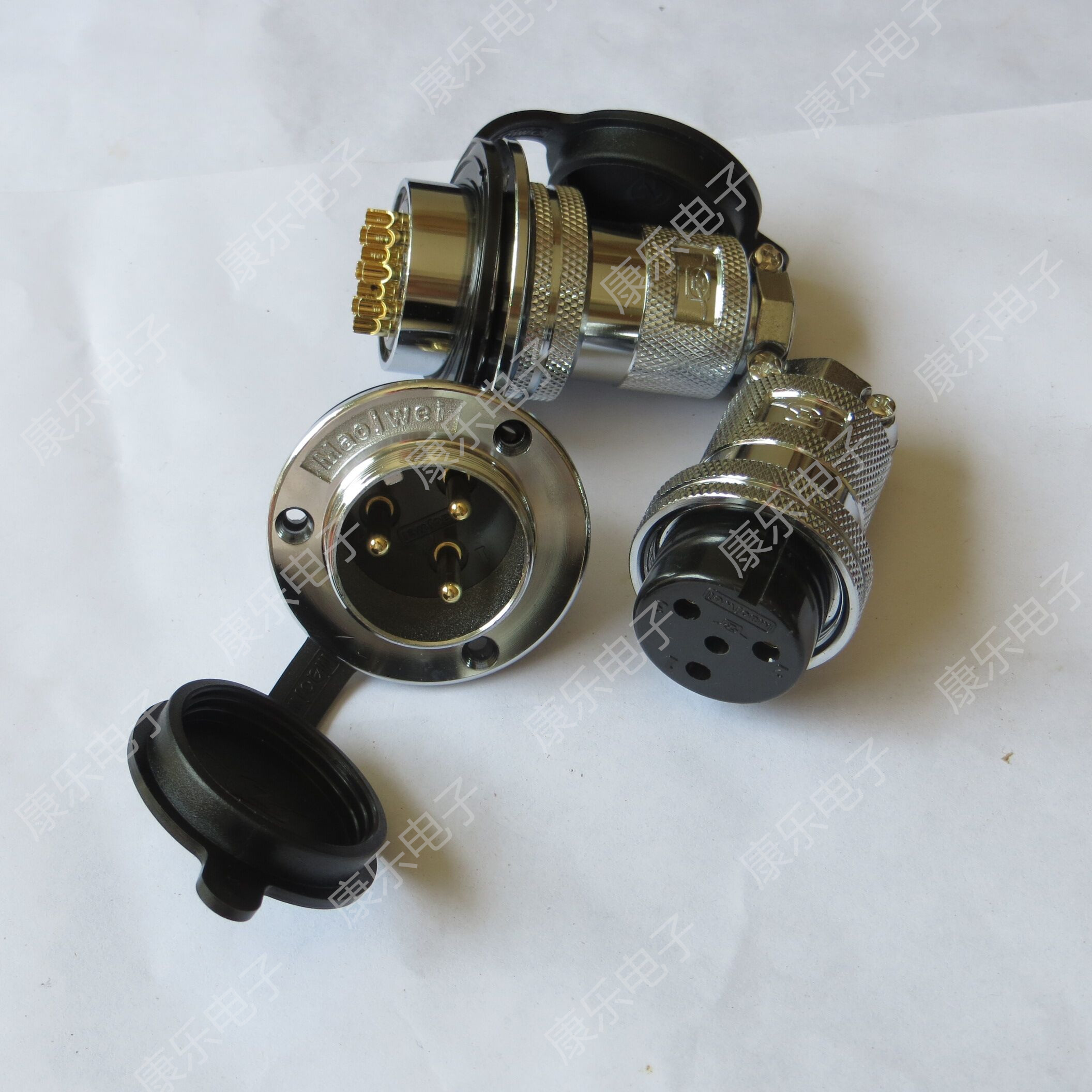 Heavy strong (ZJPT) connector Air plug 25M-3A-3E (3 core) DF25-3T flange seat