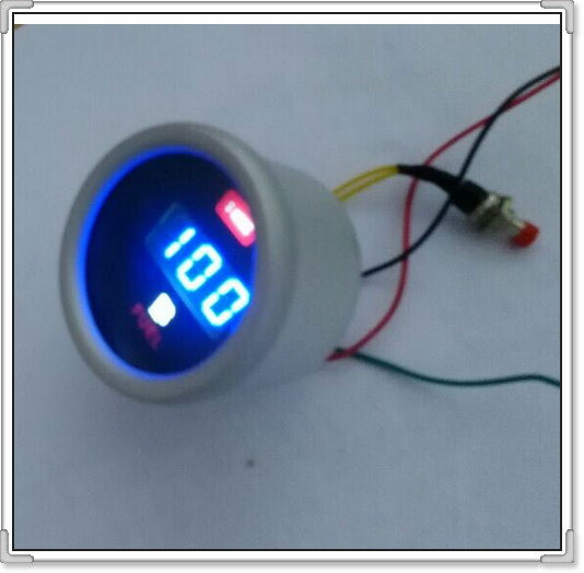 Aluminium shell waterproof car locomotive adjustable digital oil meter retrofit meter LED digital alarm petrol table