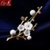 伶 达 饰品 Châu Âu và Mỹ retro giả ngọc trai hình bầu dục trâm brooch pin khăn choàng khóa tính khí đơn giản Trâm cài