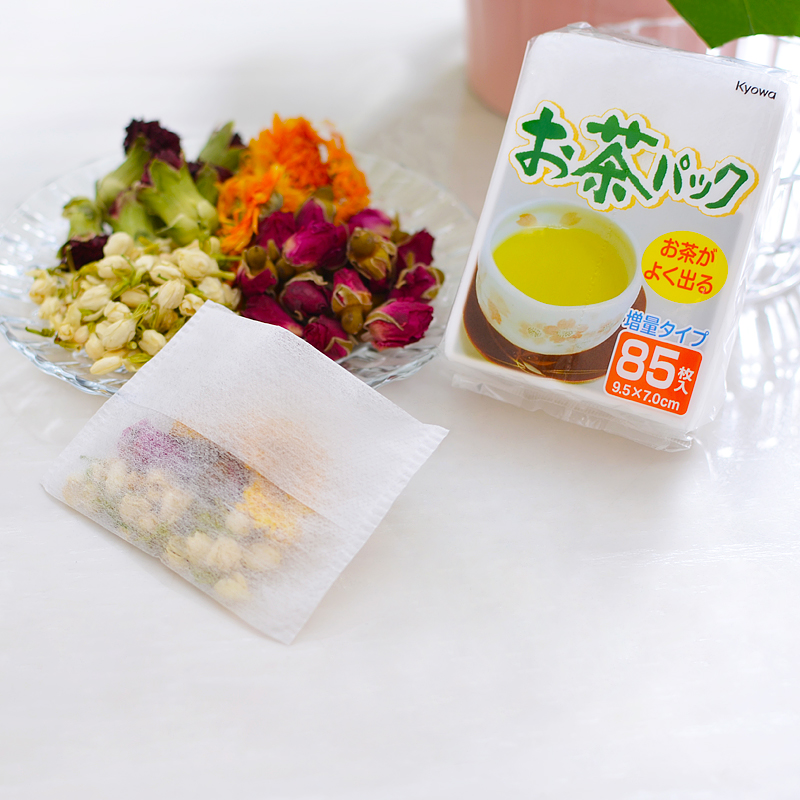 日本进口Kyawa泡茶过滤袋一次性空茶包袋茶叶包花茶袋泡茶袋85枚